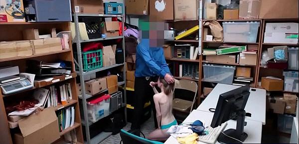  Very tight thief pounded by LP officer in the back office